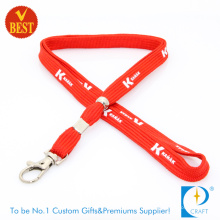 2015 No MOQ Custom Cheap Silk Screen Printed Tubular Lanyards